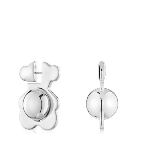 Sale Boucles d’oreilles ourson en argent et motif I-Bear Boucles D'oreilles En Argent | Boucles D'oreilles Perles