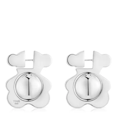 Sale Boucles d’oreilles ourson en argent et motif I-Bear Boucles D'oreilles En Argent | Boucles D'oreilles Perles