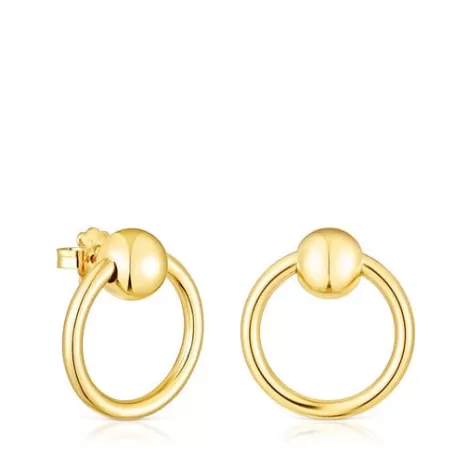 Best Sale Boucles d’oreilles Plump anneau en argent vermeil Boucles D'oreilles En Argent