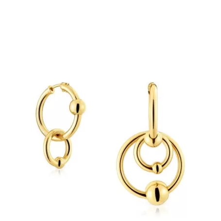 Best Boucles d’oreilles Plump double anneau en argent vermeil Boucles D'oreilles En Argent | Créoles