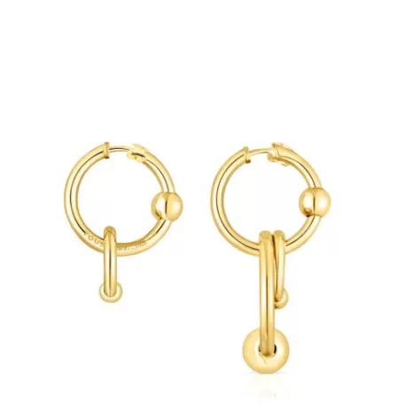 Best Boucles d’oreilles Plump double anneau en argent vermeil Boucles D'oreilles En Argent | Créoles