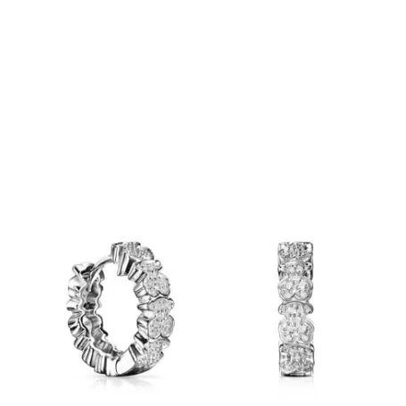 Best Boucles d’oreilles Puppies en Or blanc avec Diamants Créoles
