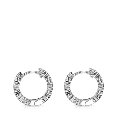 Best Boucles d’oreilles Puppies en Or blanc avec Diamants Créoles