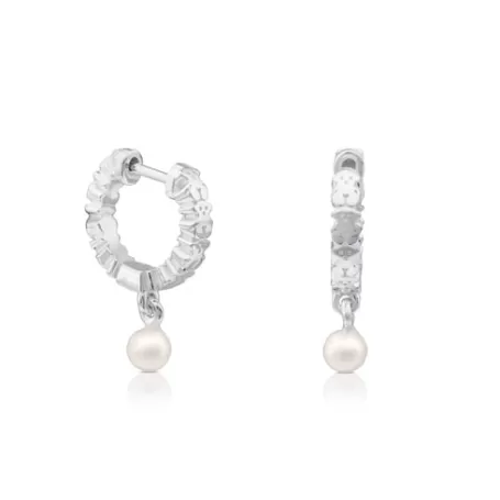 Shop Boucles d'oreilles Straight en Argent Boucles D'oreilles En Argent | Créoles