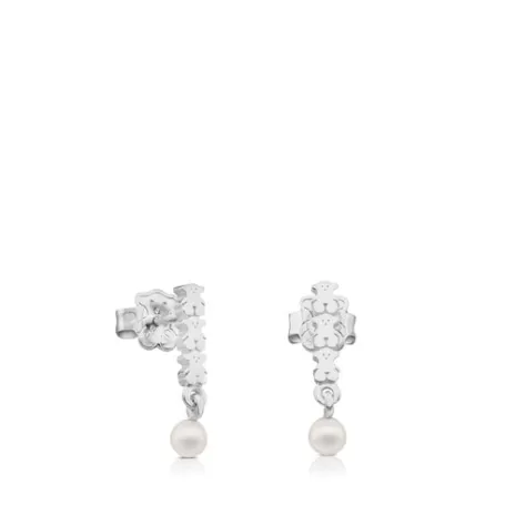 Store Boucles d'oreilles Straight en Argent Boucles D'oreilles En Argent | Boucles D'oreilles Perles