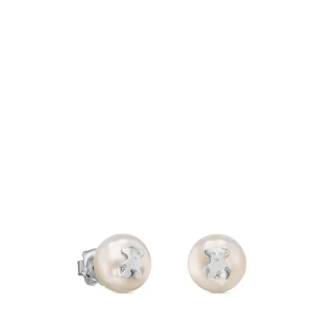 Hot Boucles d'oreilles Bear en Boucles D'oreilles En Argent | Boucles D'oreilles Perles