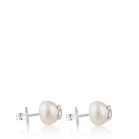 Hot Boucles d'oreilles Bear en Boucles D'oreilles En Argent | Boucles D'oreilles Perles