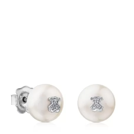Cheap Boucles d’oreilles Puppies en or blanc et diamants Boucles D'oreilles Petits | Boucles D'oreilles Perles