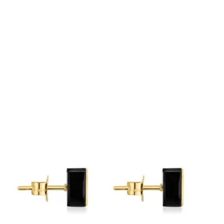 Store Boucles d’eilles tulipe et onyx  1950 Des Boucles D'oreilles En Or | Boucles D'oreilles Petits