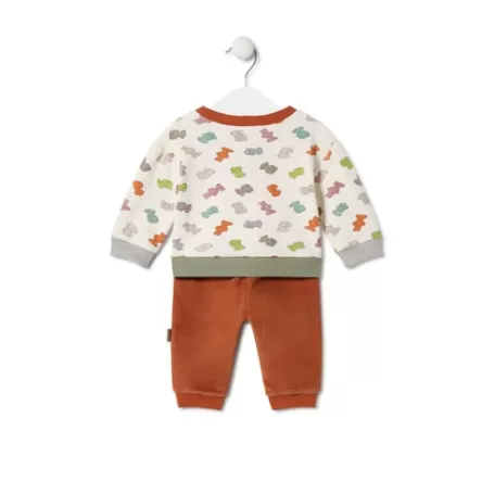 Sale Boys outfit with bears in Grey ecru Enfant Bébé | Enfant