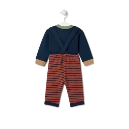 Fashion Boys plain and striped outfit in Blue navy blue Enfant Bébé | Enfant