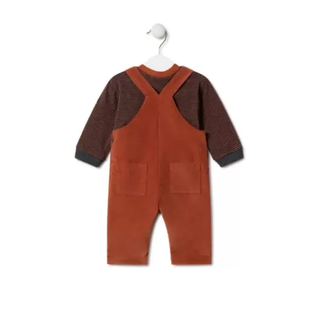 Outlet Boys stripy and plain outfit in Black orange Enfant Bébé | Enfant