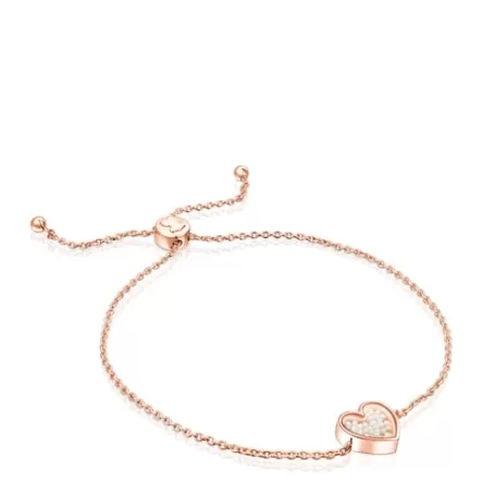 Clearance Bracelet Areia en argent vermeil rosé et perles Bracelets En Argent | Bracelets En Perles