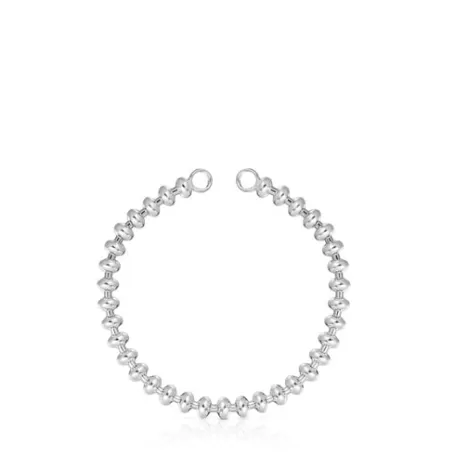 Cheap Bracelet chaîne en avec motifs bille Hold Oval Bracelets En Argent | Bracelets Chaîne