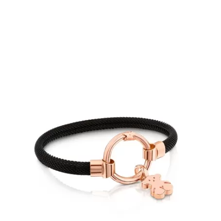 Clearance Bracelet Hold moyen en Argent Vermeil rose et Acier Bracelets En Argent | Bracelets Manchette