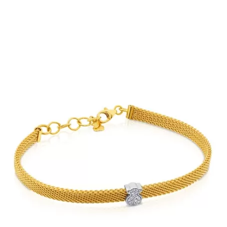 Cheap Bracelet Icon Mesh en or avec diamants Bracelets En Or | Bracelets Chaîne