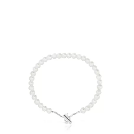 Cheap Bracelet manchette avec perles de culture I-Bear Bracelets En Argent | Bracelets En Billes