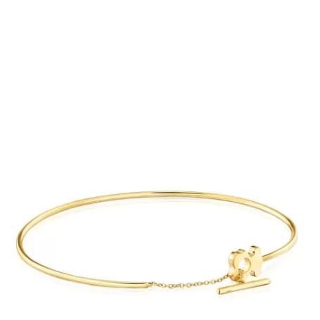 Hot Bracelet manchette en or et ourson I-Bear Bracelets En Or | Bracelets Manchette