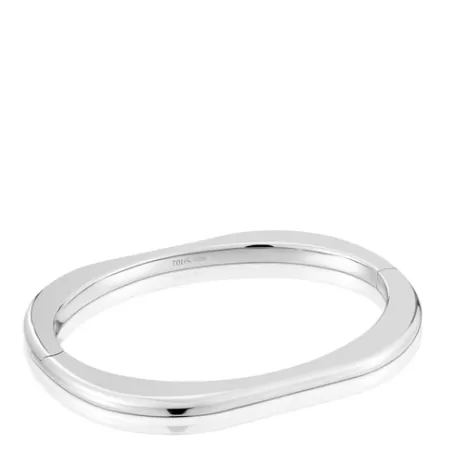 Hot Bracelet manchette fermé en argent Line Bracelets En Argent | Bracelets Manchette