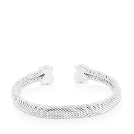 Cheap Bracelet manchette Mesh en Argent Bracelets En Argent | Bracelets Manchette