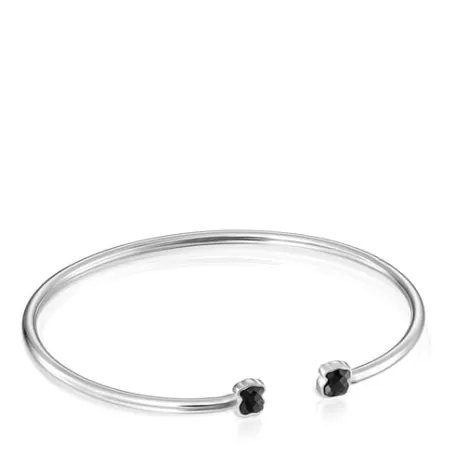 Clearance Bracelet Mini Onix en Argent avec Onyx Bracelets En Argent | Bracelets Manchette