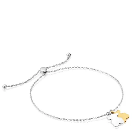 Best Bracelet ourson chaîne bicolore Sweet Dolls Bracelets En Argent | Bracelets Chaîne