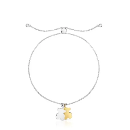 Best Bracelet ourson chaîne bicolore Sweet Dolls Bracelets En Argent | Bracelets Chaîne