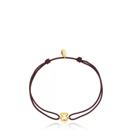 Best Sale Bracelet ourson en et cdon marron Balloon Bracelets En Or | Bracelets En Cordon Et Fil