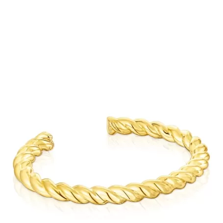 Fashion Bracelet rigide Twisted en argent vermeil Bracelets En Argent | Bracelets Manchette