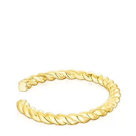 Fashion Bracelet rigide Twisted en argent vermeil Bracelets En Argent | Bracelets Manchette