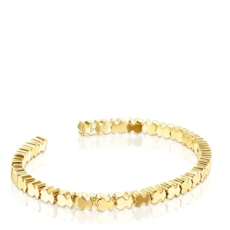 Store Bracelet Straight oursons en Argent vermeil Bracelets En Argent | Bracelets Manchette