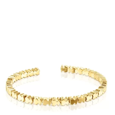 Store Bracelet Straight oursons en Argent vermeil Bracelets En Argent | Bracelets Manchette