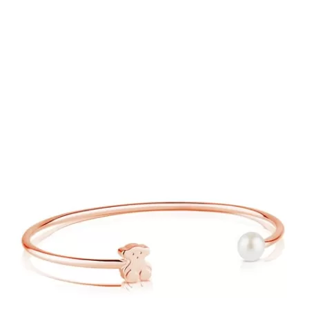 Flash Sale Bracelet Super Micro en Argent Vermeil rose avec Perle Bracelets En Argent | Bracelets En Perles