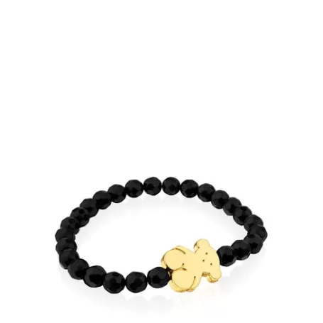 Clearance Bracelet Sweet Dolls en Argent Vermeil et Onyx Bracelets En Argent | Bracelets En Billes