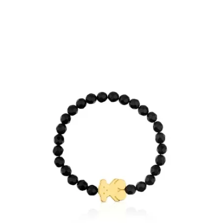 Clearance Bracelet Sweet Dolls en Argent Vermeil et Onyx Bracelets En Argent | Bracelets En Billes