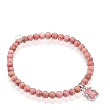 Best Sale Bracelet Icon Color en argent et rhodonite Bracelets En Argent | Bracelets En Billes