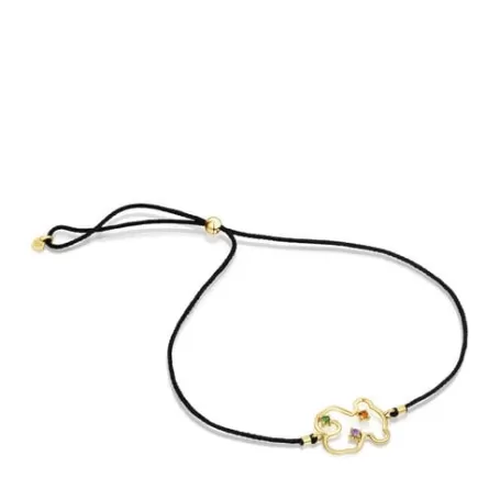Best Sale Bracelet Tsuri ourson en nylon, or et pierres précieuses Bracelets En Or | Bracelets En Cordon Et Fil