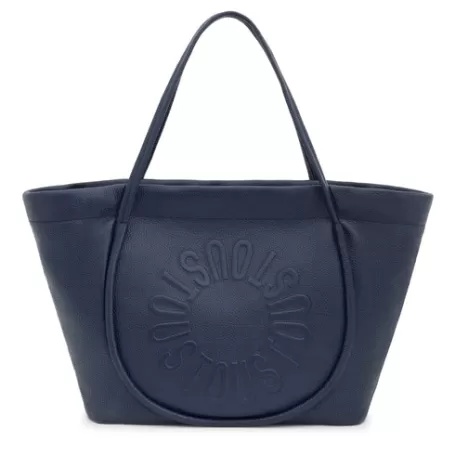 Cheap Cabas en cuir marine grand Miranda Sacs En Cuir