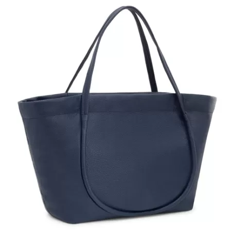 Cheap Cabas en cuir marine grand Miranda Sacs En Cuir