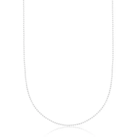 Best Chaîne Chain longue en Argent avec billes de 2,2 mm, 80 cm. Colliers En Argent | Ras De Cou