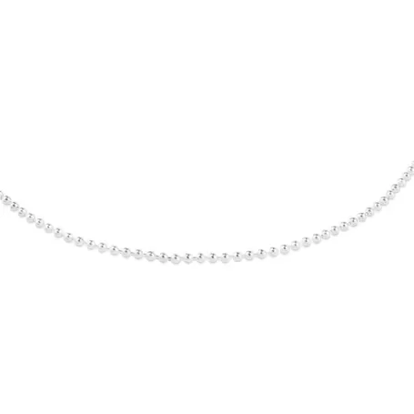 Best Chaîne Chain longue en Argent avec billes de 2,2 mm, 80 cm. Colliers En Argent | Ras De Cou
