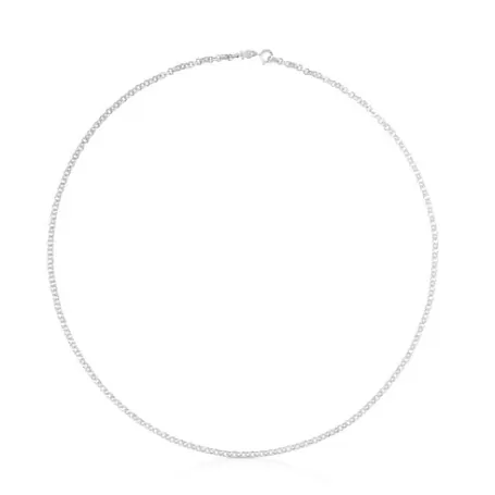 Cheap Chaîne Chain moyenne en Argent avec billes, 60 cm. Colliers En Argent | Ras De Cou