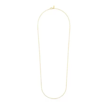 Cheap Chaîne Chain moyenne en Argent vermeil, 60 cm. Colliers En Argent | Ras De Cou