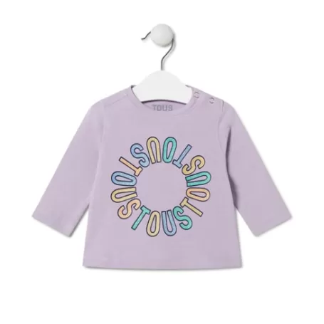 Best Sale Circular logo t-shirt in Casual lilac Bébé