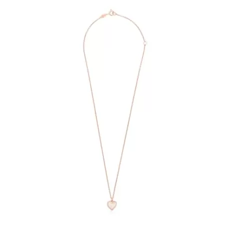 Clearance Collier Areia en argent vermeil rosé et perles Pendentifs En Argent | Colliers Courts