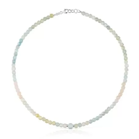 Best Collier argent et béryls de plusieurs couleurs Basic Colors Colliers En Argent | Colliers Courts