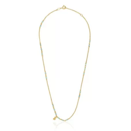 Clearance Collier argent vermeil et amazonite Bold Bear Colliers En Argent | Colliers Courts