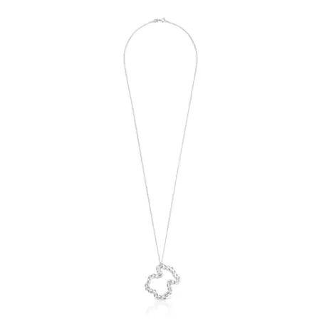 Fashion Collier avec motif ourson XL Twisted Pendentifs En Argent | Colliers Long