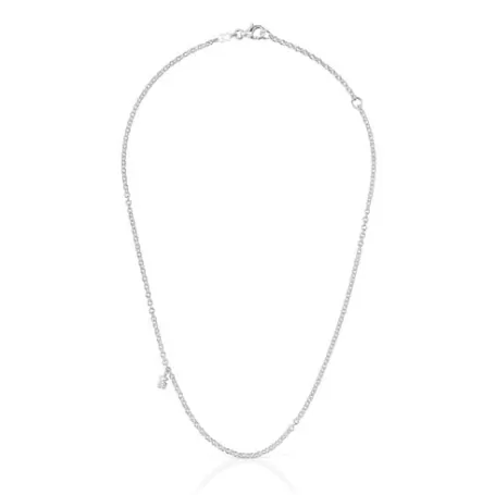 Fashion Collier en avec anneaux ronds court Bold Bear Colliers En Argent | Colliers Courts