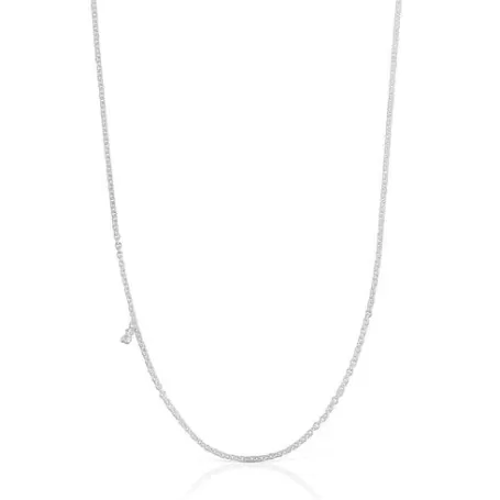 Shop Collier en argent avec anneaux ronds long Bold Bear Colliers En Argent | Colliers Long